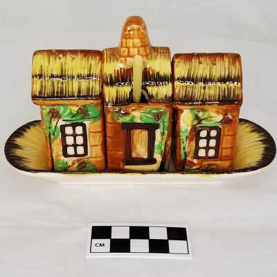 Cottage Salt/Pepper/Mustard Set