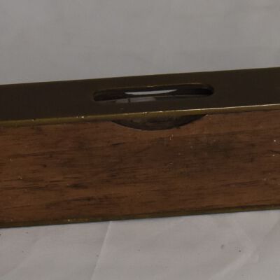 Mayes Bros. Tool Mfg. Co. Brass & Wood Torpedo Level