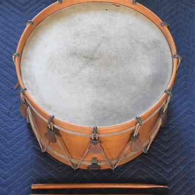 Vintage Drum and Drumsticks