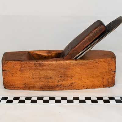 Coffin Shaped Wood Smoothing Plane with Steel Blade