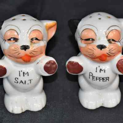 Vintage "Bonzo the Dog" Lusterware Salt and Pepper Shakers Made in Japan
