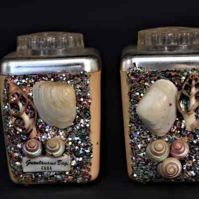 Vintage plastic Guantanamo Bay Salt and Pepper Shakers
