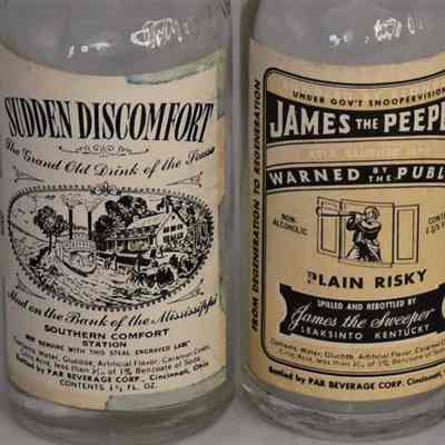 Close up of labels.