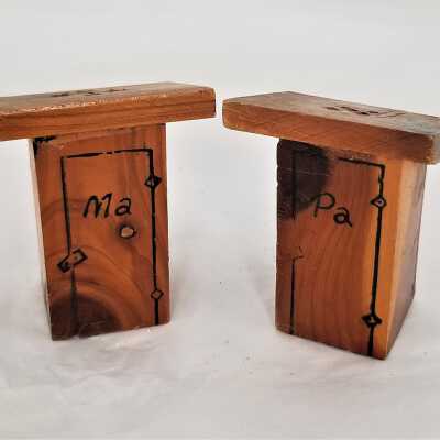 Ma and Pa Outhouse Salt and Pepper Shakers