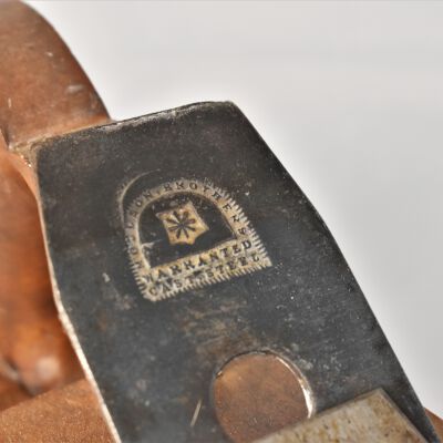 Metal Blade on Smoothing Plane: Inscribed with: "Moulson Brothers Warranted Cast Steel"