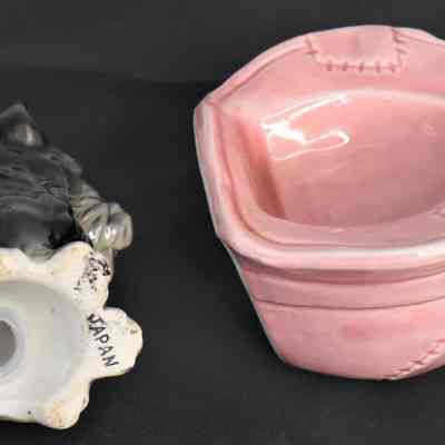 Bottom of dog shaker marked "Japan".