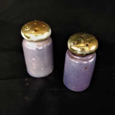 Luster Ceramic Salt and Pepper Shakers
