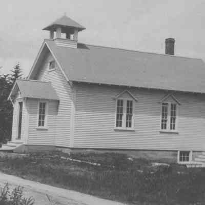 Photo of Spruce Point Chapel at original location on Atlantic Ave from the Boothbay Historical Society