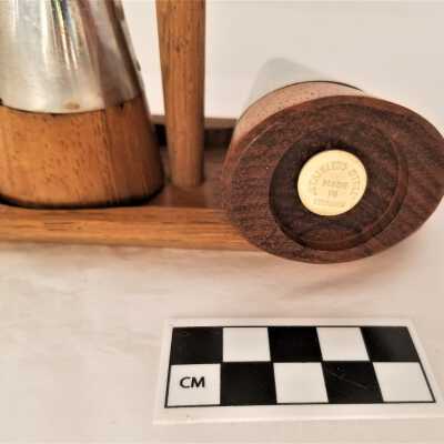 Stand- 2022.1.66a, Saltshaker- 2022.1.66b, and Pepper shaker- 2022.1.66c
