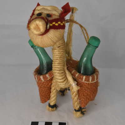 Woven Donkey with Panier Salt and Pepper Shakers