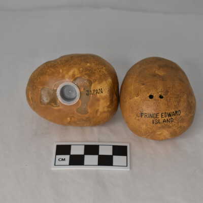 Labels and plastic stopper in base