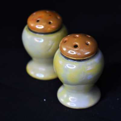 Miniature Luster Salt and Pepper Shakers