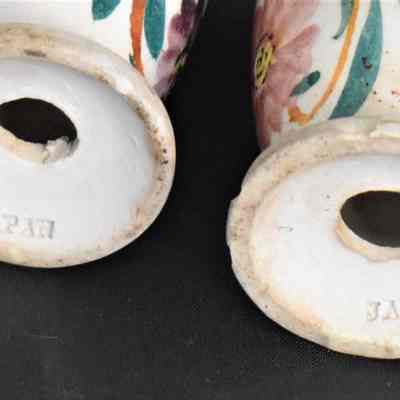 Marked "Japan" on bottom of each shaker.
