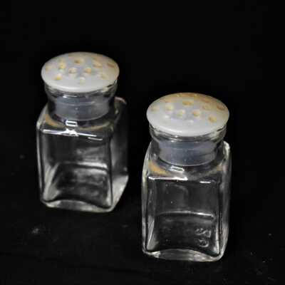 Miniature Glass Salt and Pepper Shakers