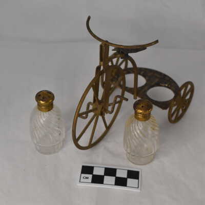 Tricycle- 2022.1.181a, Saltshaker- 2022.1.181b, and Pepper Shaker- 2022.1.181c