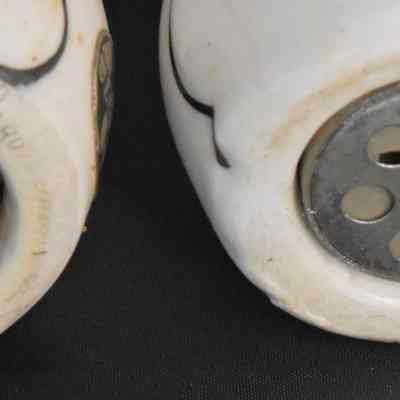 Bottoms of squeaker cats shakers.