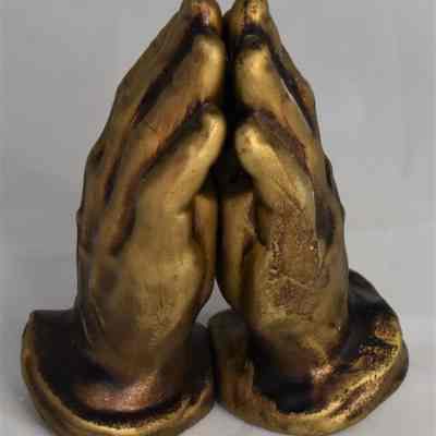Vintage Enesco Praying Hands Salt and Pepper Shakers