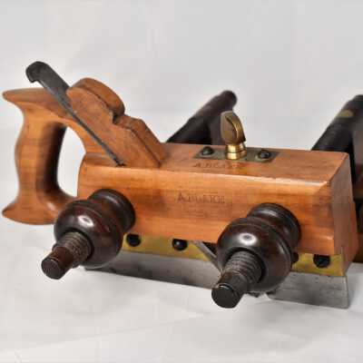 Handheld Wooden Plow Plane with Threaded Arms