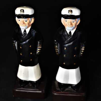 Navy Captain Salt and Pepper Shakers