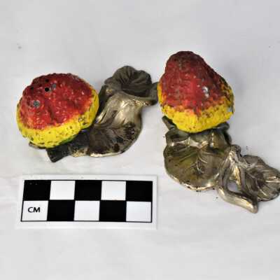 Metal Strawberry Salt and Pepper Shakers