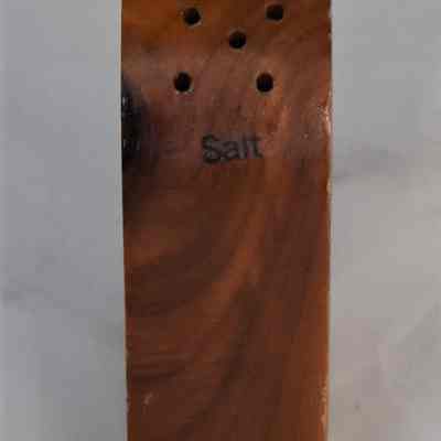 Side of wooden combination shaker.