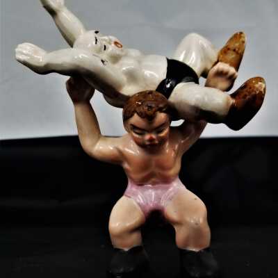 Wrestling pose