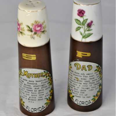 Mother and Dad Salt and Pepper Shakers