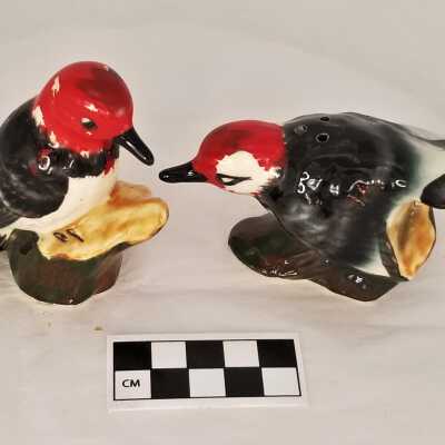 Red-Headed Woodpecker Salt and Pepper Shakers