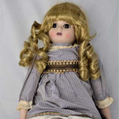 Bisque and Fabric Tall Doll