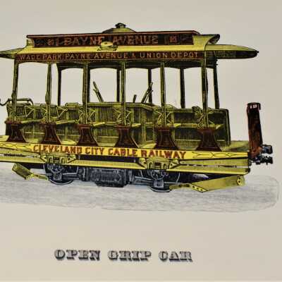 Cleveland City Cable Railway Open Grip Car