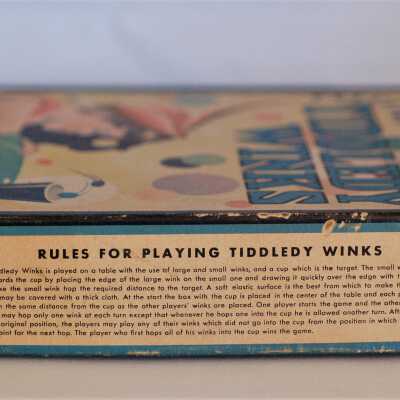 Tiddledy Winks: Game rules printed on box