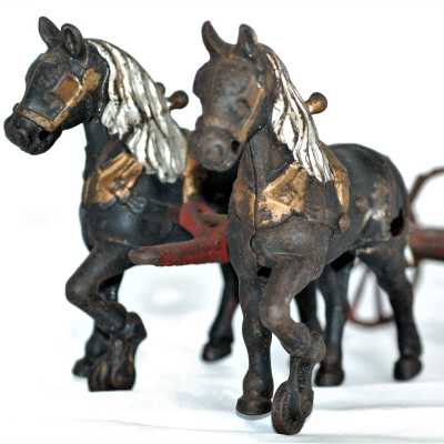 Kenton Cast Iron Horse Drawn Toy