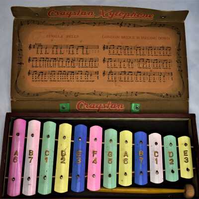 Xylophone, Mallet, and Sheet Music: combine shot of everything