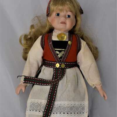 Bisque and Fabric Blonde Doll