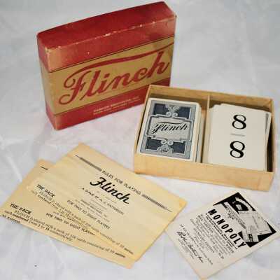 "Flinch" Card Game box contents