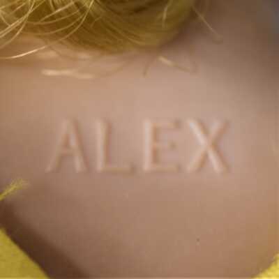 Madame Alexander Mark: Written on her back