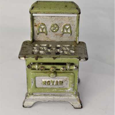 Dolhouse Silver and Green Arcade Royal Stove