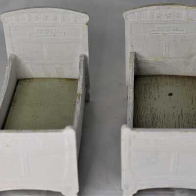 Dollhouse White Wooden Twin Beds