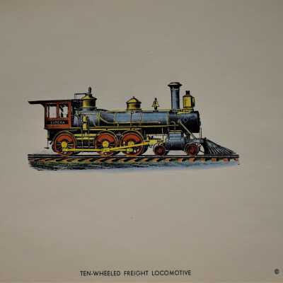 Ten-Wheeled Freight Locomotive