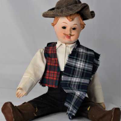 Bisque Doll with Mustache