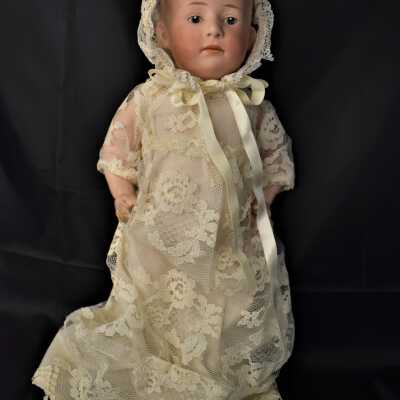 Heubach Baby Doll: Front, with the hood