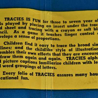 Tracies: Brief note inside the book