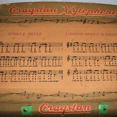 Sheet music: Found on the inside lid