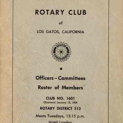 Rotary Club of Los Gatos Roster Booklets
