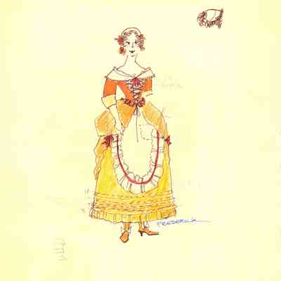 Costume Sketches and Notes for "The Imaginary Invalid"