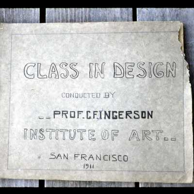 Design samplers are from this portfolio, photographed on the Coates's porch in 1994.  Image by Lisa Taft.
