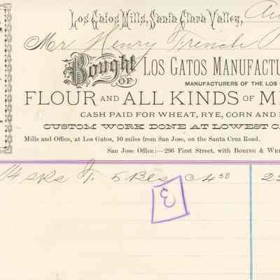 Los Gatos Manufacturing Co. Bill