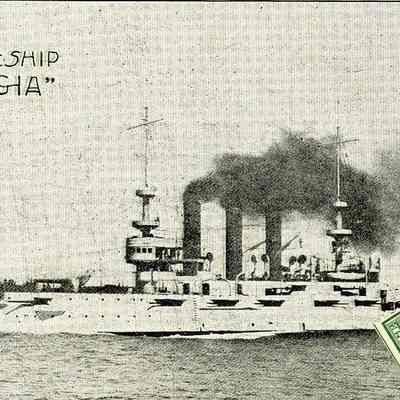 Battleship Georgia Postcard