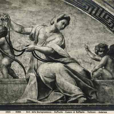 Photograph of Fresco, "Cardinal and Theological Virtues"