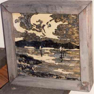 Framed Oceanscape Tile